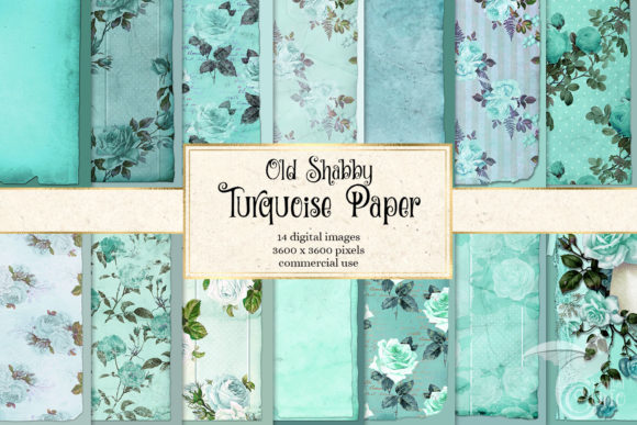 Discover the Charm of Old Shabby Turquoise Paper Textures