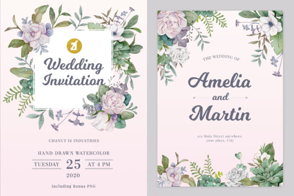 Discover the Elegance of Mix Flower Wedding Invitation Vol.02