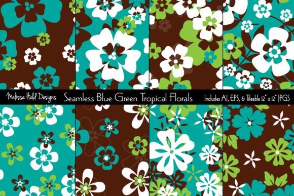 Discover the Versatility of Seamless Blue Green Tropical Florals