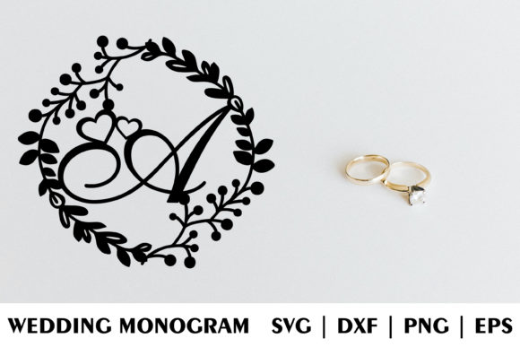Elegant Letter A for Wedding Monograms