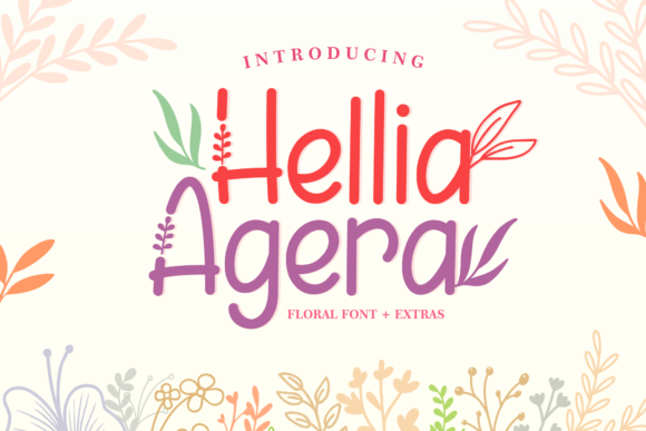 Embrace Elegance with Hellia Agera: A Floral Display Font for Creative Mastery