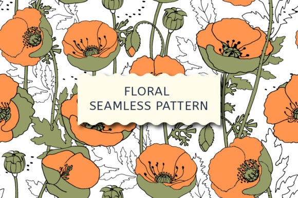 Enhance Your Design with a Vector Seamless Pattern with Poppies