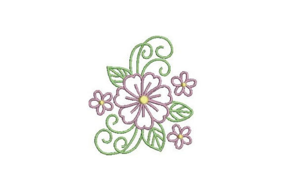 Enhancing Your Embroidery Collection with the Purple Outline Flower Design