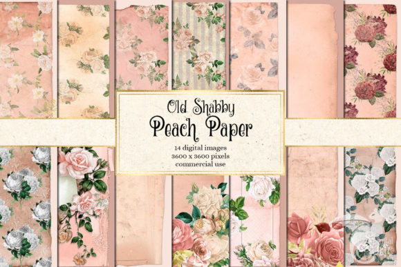 Explore the Charm of Old Shabby Peach Paper Textures