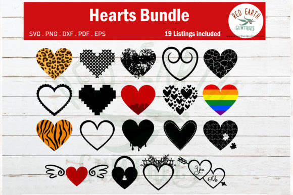 Explore the Versatile Different Patterned Hearts Bundle