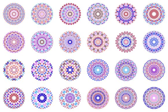 Exploring the Artistry of Colorful Round Stone Mandala Symbol Sets