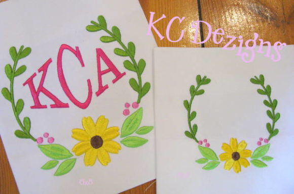 Flower Monogram Frame: A Beautiful Embroidery Addition