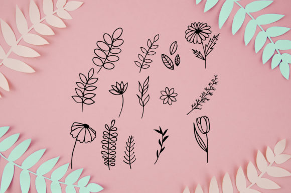 Leaves Bundle Hand Drawn: A Versatile Resource for All Your Floral and Botanical Designs
