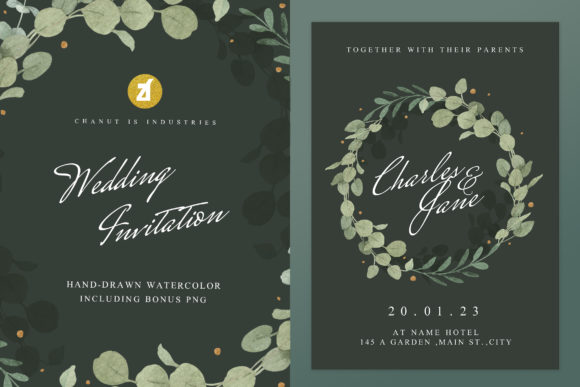 Leaves Wedding Invitation Graphic: A Perfect Blend of Elegance and Nature