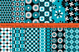 Strategic Use of Turquoise, Black White Patterns for Enhanced Design and Branding