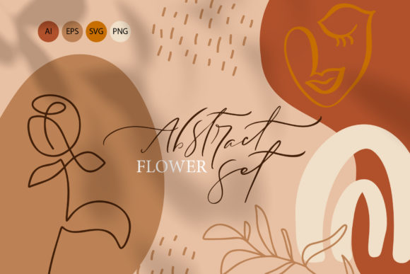 Unlock Creativity with Abstract Flower Set