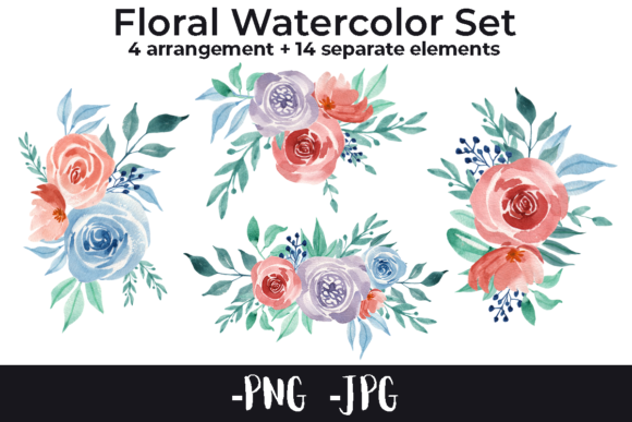 Watercolor Flower Rose Arrangements Set: A Versatile Tool for Creative Expression