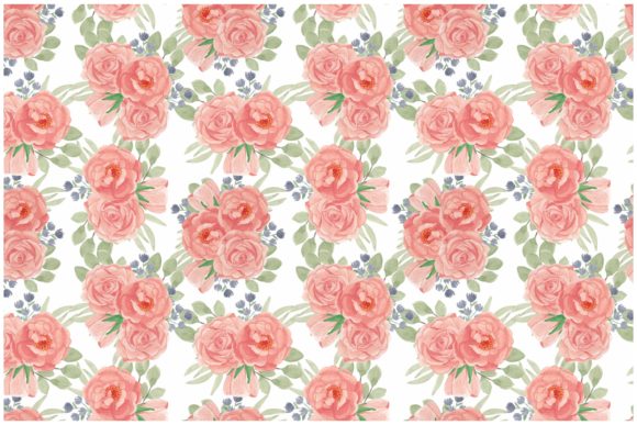Watercolor Peach Rose Flower Pattern: A Versatile Design for Your Creative Projects